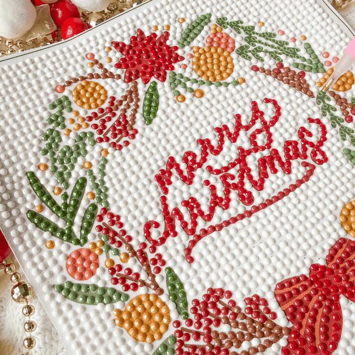 ellyandgrace Diamond Art Kit Merry Christmas Diamond Art Kit