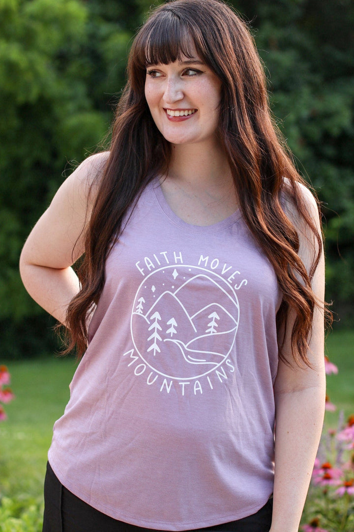 ellyandgrace DM138L Faith Moves Mountains Racerback Tank