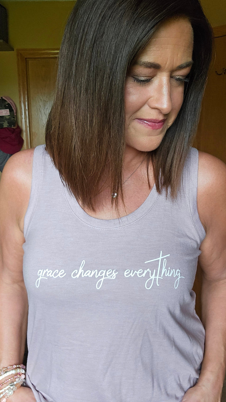 ellyandgrace DM138L Grace Changes Everything Racerback Tank