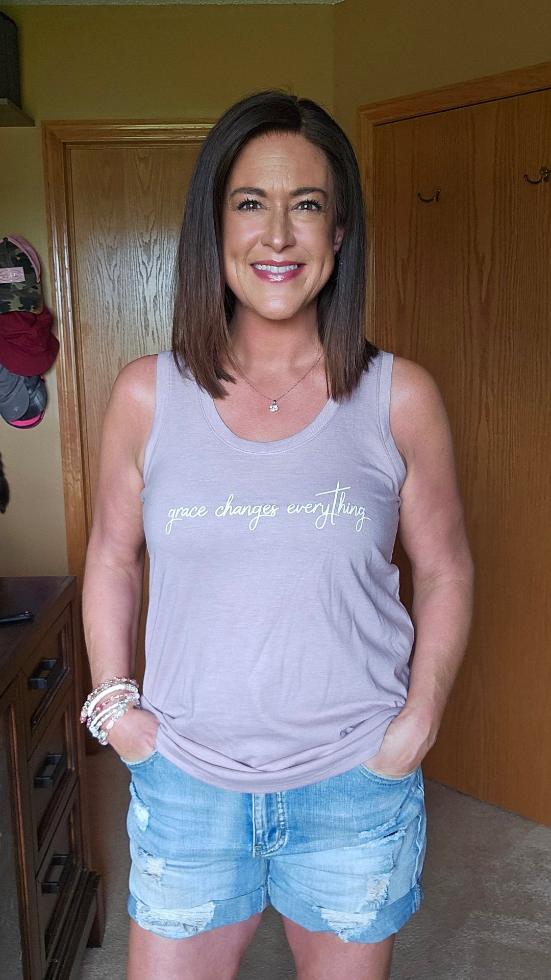 ellyandgrace DM138L Grace Changes Everything Racerback Tank