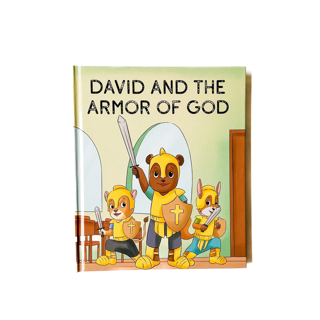 ellyandgrace Doll "David And The Armor Of God" Book + Animal Set