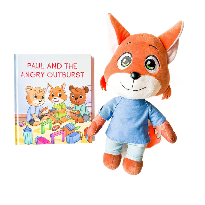 ellyandgrace Doll "Paul And The Angry Outburst" Book + Animal Set