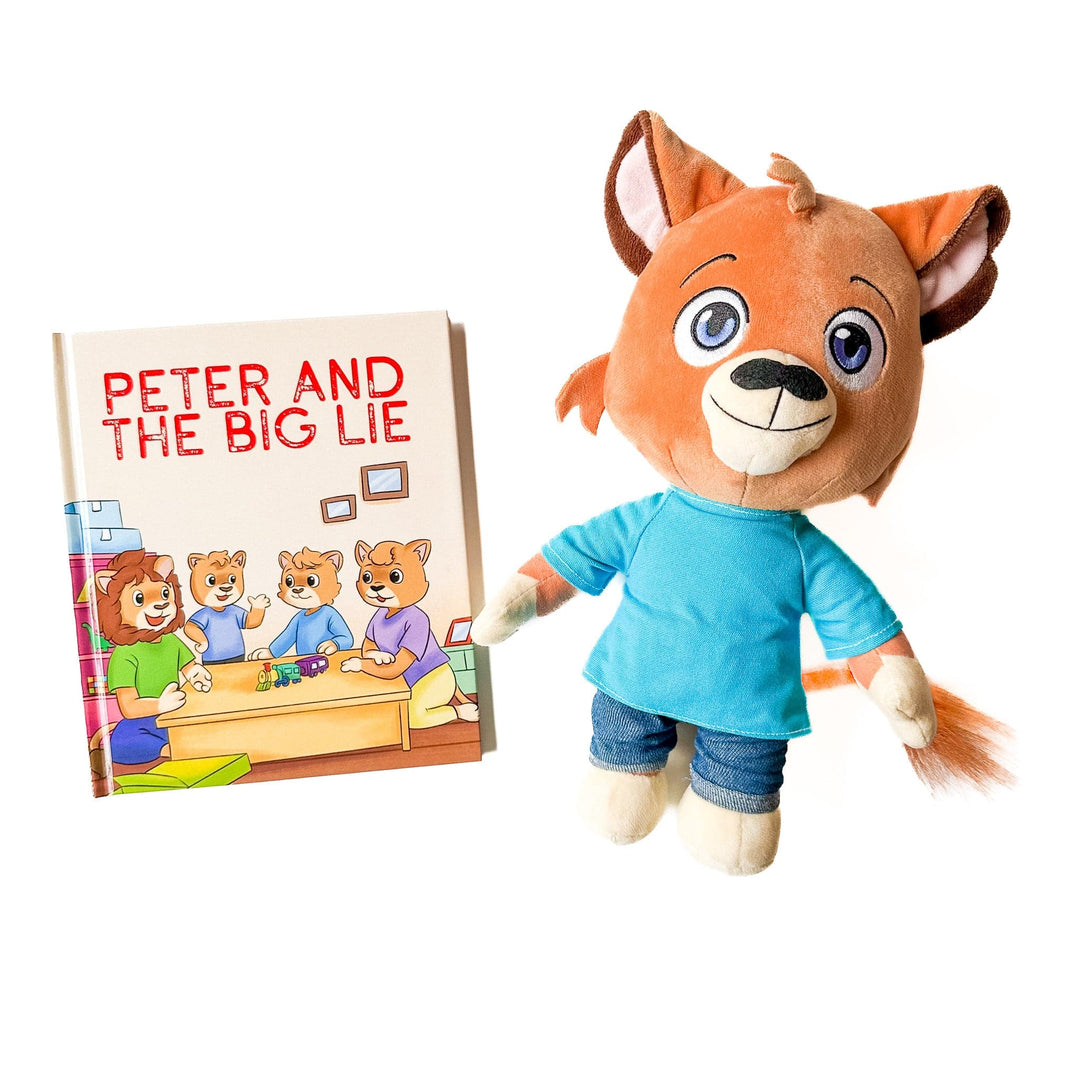 ellyandgrace Doll "Peter And The Big Lie" Book + Animal Set