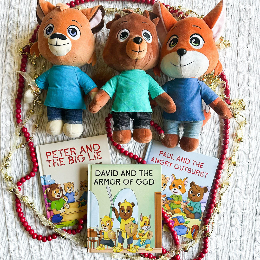 ellyandgrace Doll So Brave Collection: Full Animal & Book Set