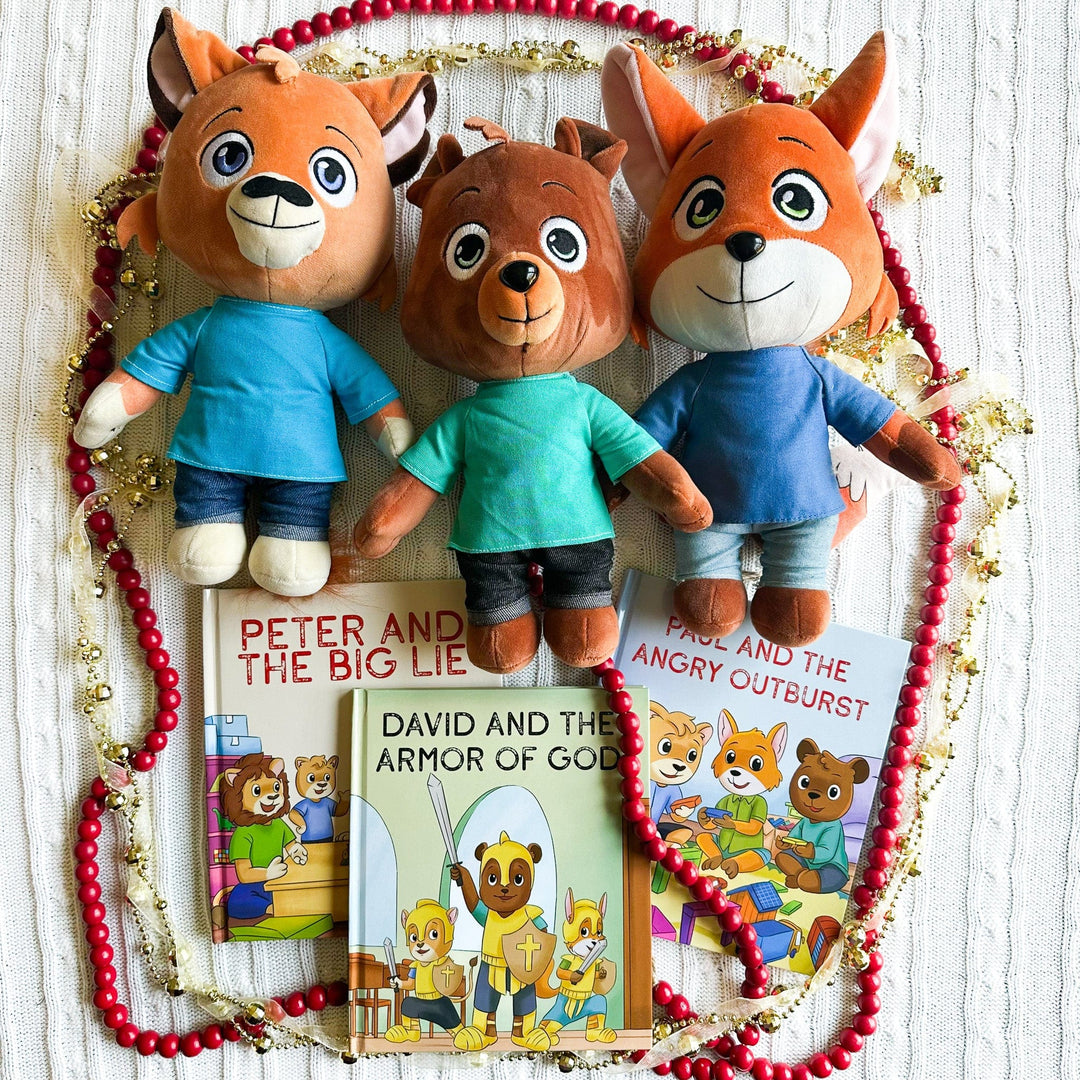 ellyandgrace Doll So Brave Collection: Full Animal & Book Set