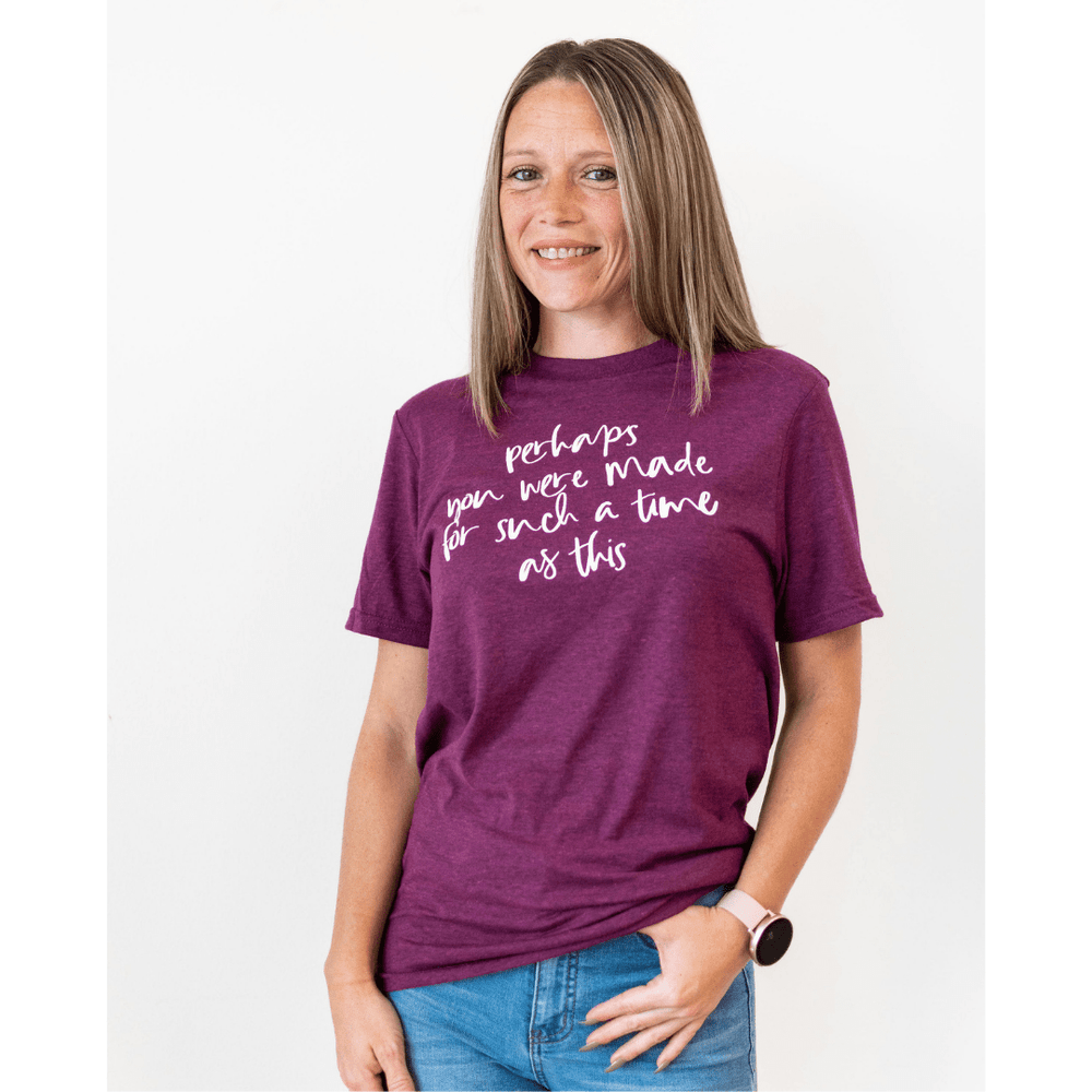 ellyandgrace DSS Perhaps You Were Made for Such a Time as This Jewel Tone Unisex Shirt