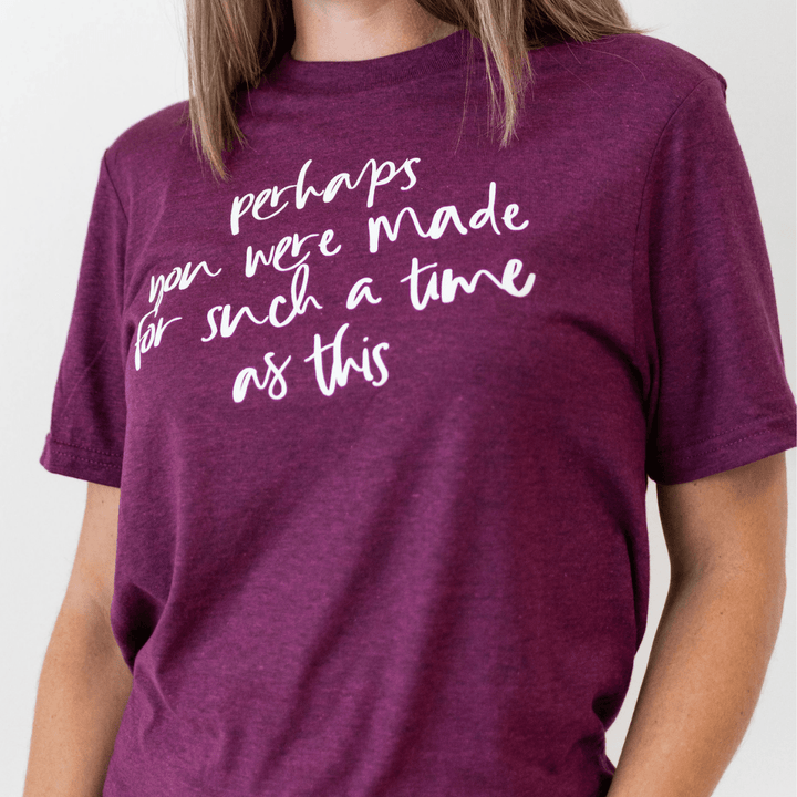 ellyandgrace DSS Perhaps You Were Made for Such a Time as This Jewel Tone Unisex Shirt