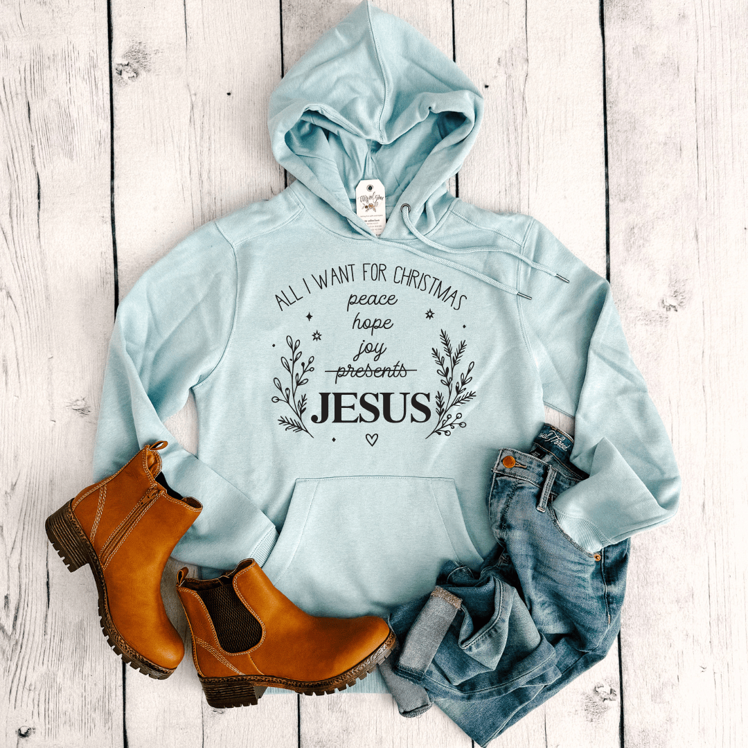 ellyandgrace DT1101 All I Want For Christmas Classic Hoodie