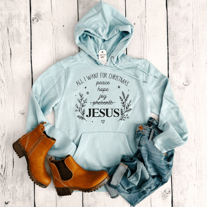 ellyandgrace DT1101 All I Want For Christmas Classic Hoodie