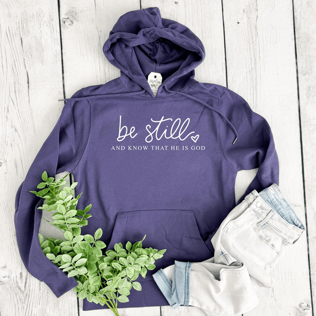 ellyandgrace DT1101 Be Still And Know That He Is God Classic Hoodie