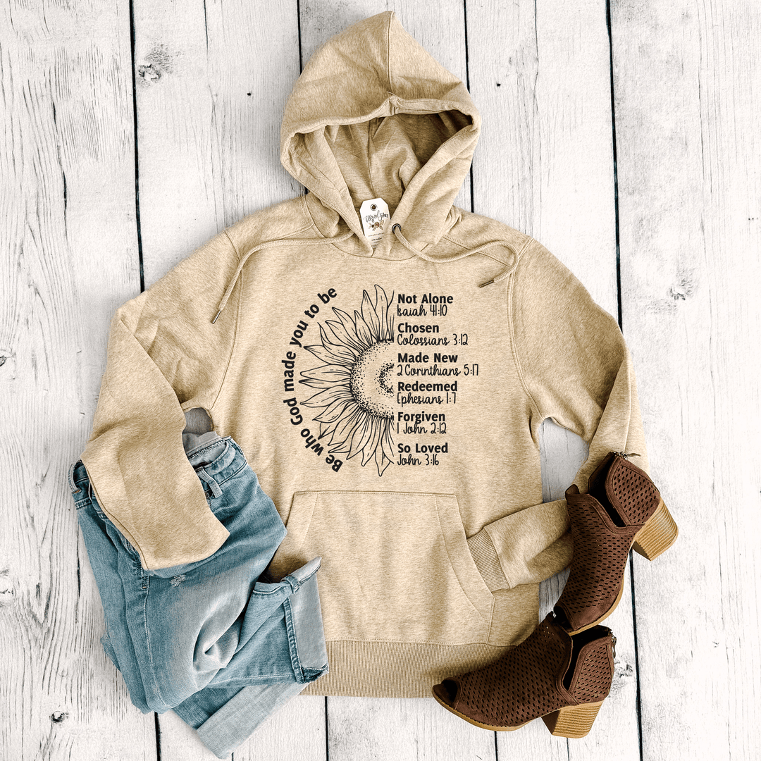 ellyandgrace DT1101 Be Who God Made You To Be Classic Hoodie