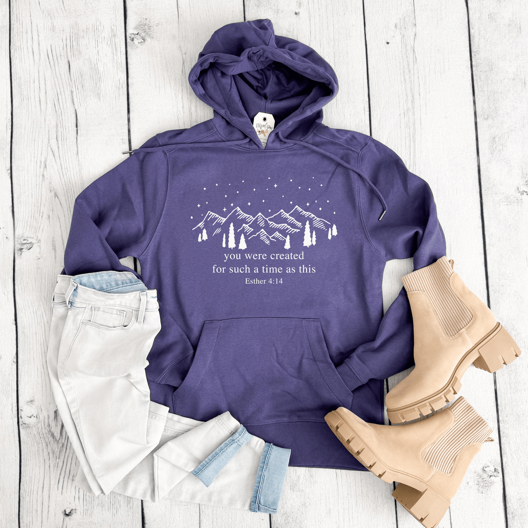 ellyandgrace DT1101 Esther 4:14 Created For Such A Time Classic Hoodie