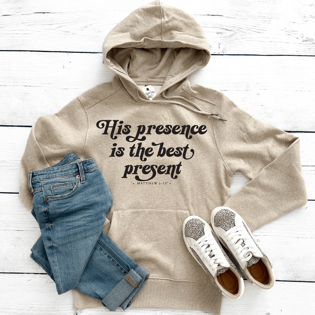 ellyandgrace DT1101 His Presence Is The Best Present Classic Hoodie