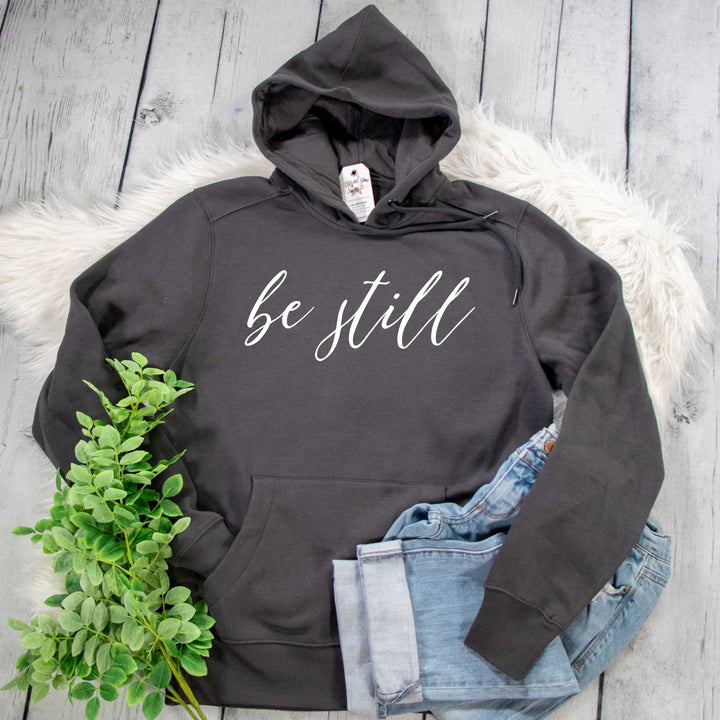 ellyandgrace DT1101 Unisex Small / Charcoal Be Still Classic Hoodie
