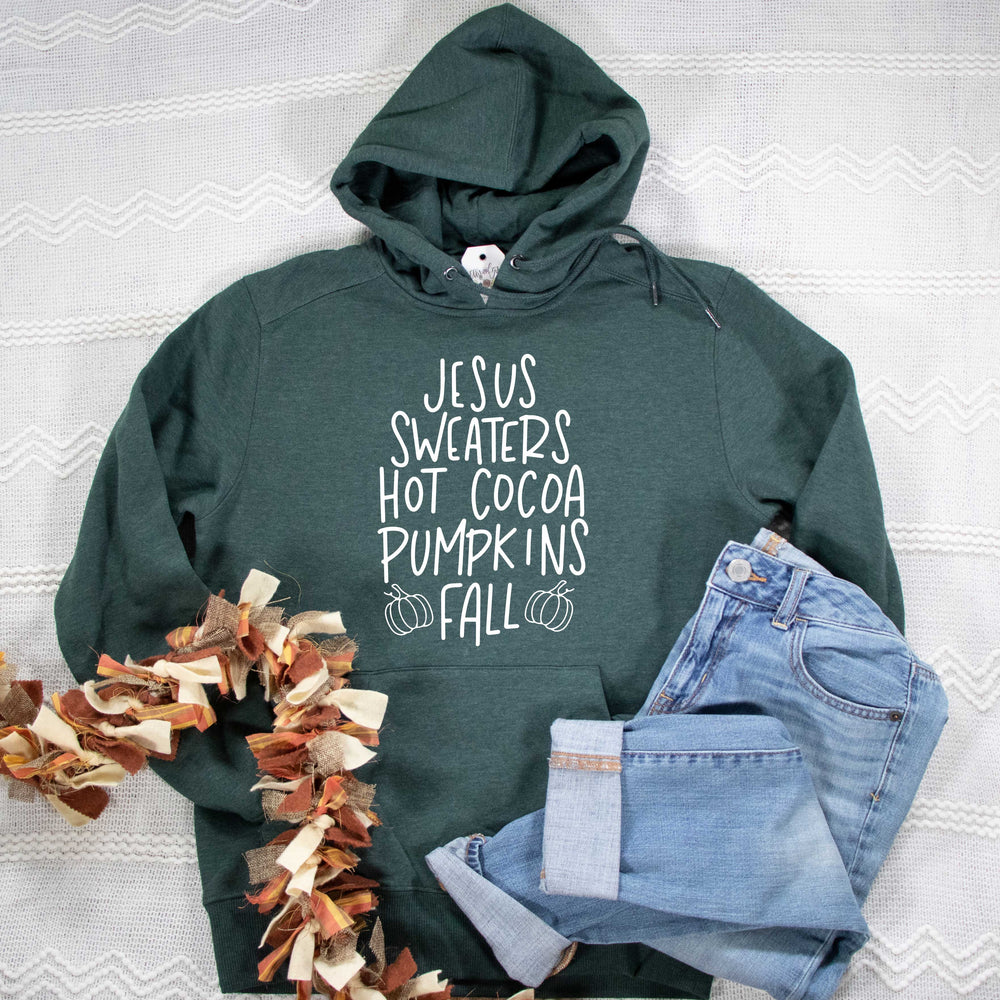 ellyandgrace DT1101 Unisex XS / Heather Forest Green Fall Things Classic Hoodie