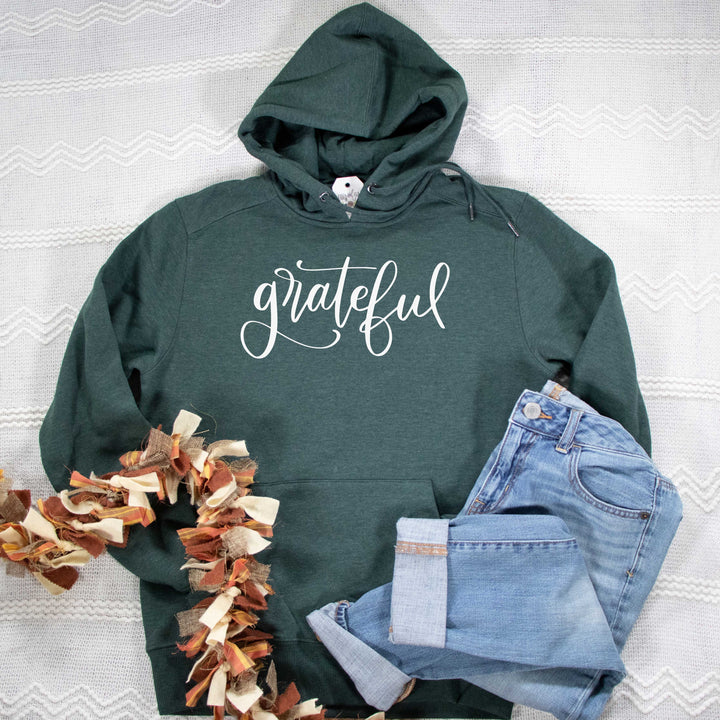 ellyandgrace DT1101 Unisex XS / Heather Forest Green Grateful Classic Hoodie