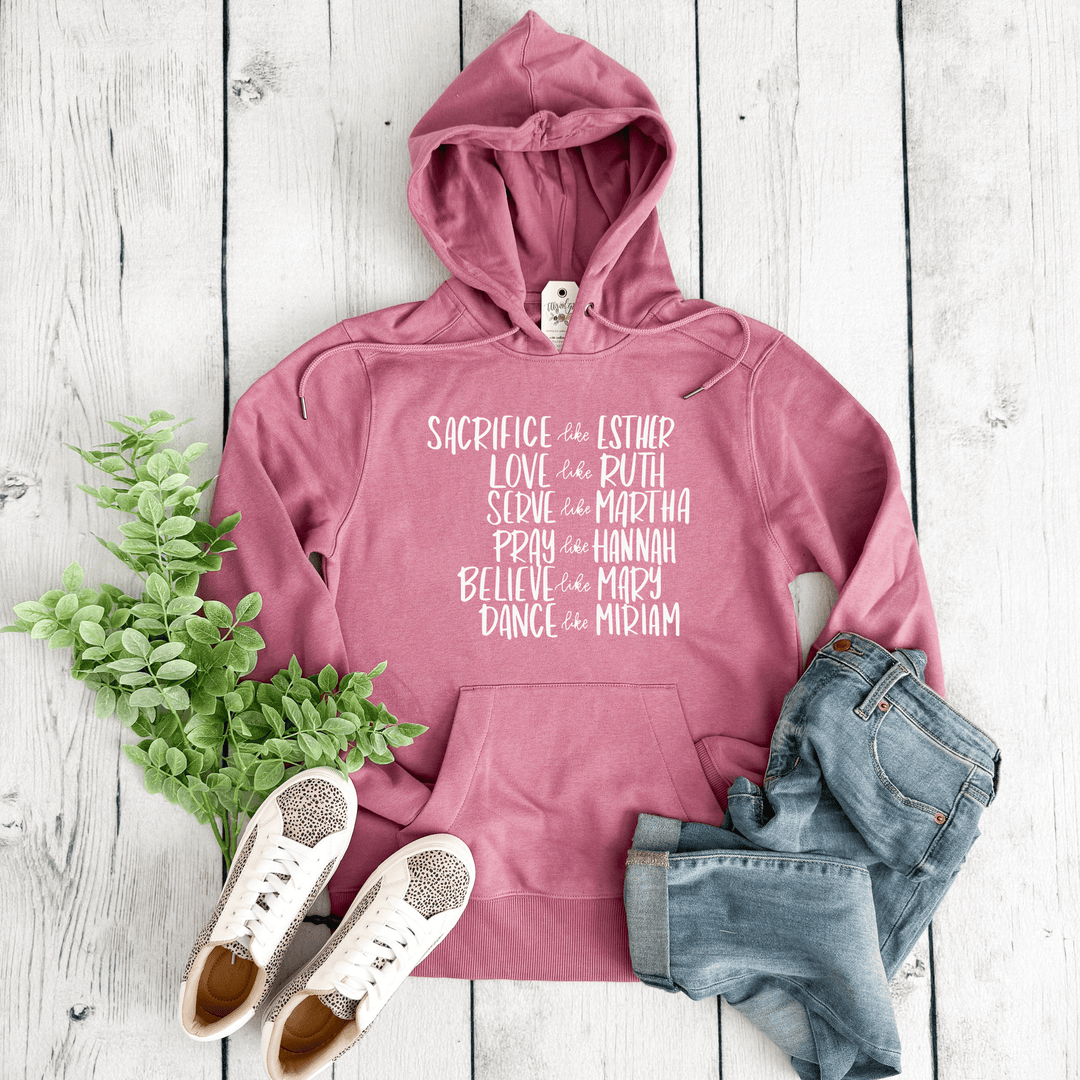 ellyandgrace DT1101 Women of the Bible Classic Hoodie