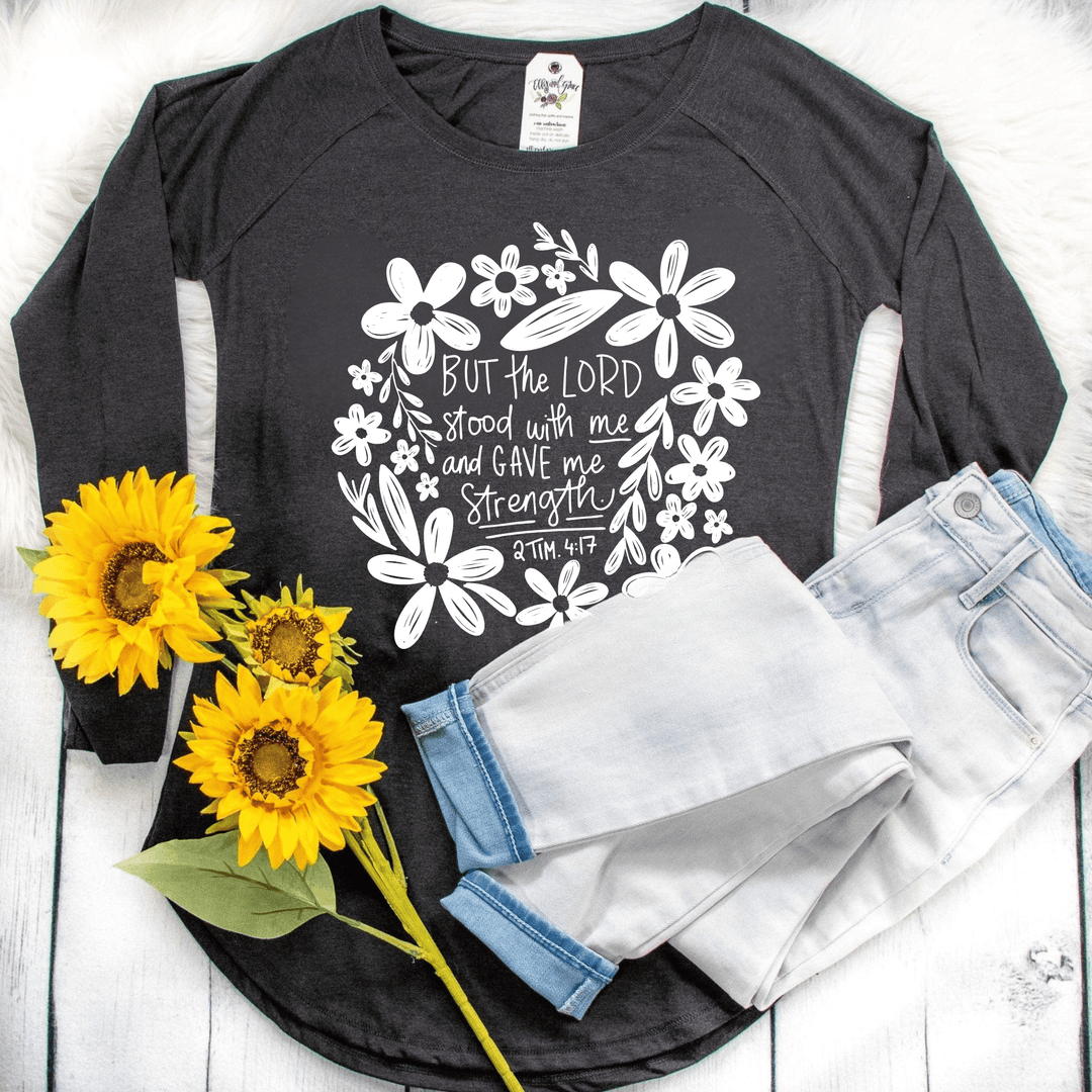ellyandgrace DT132L But The Lord Stood With Me Tunic Tee