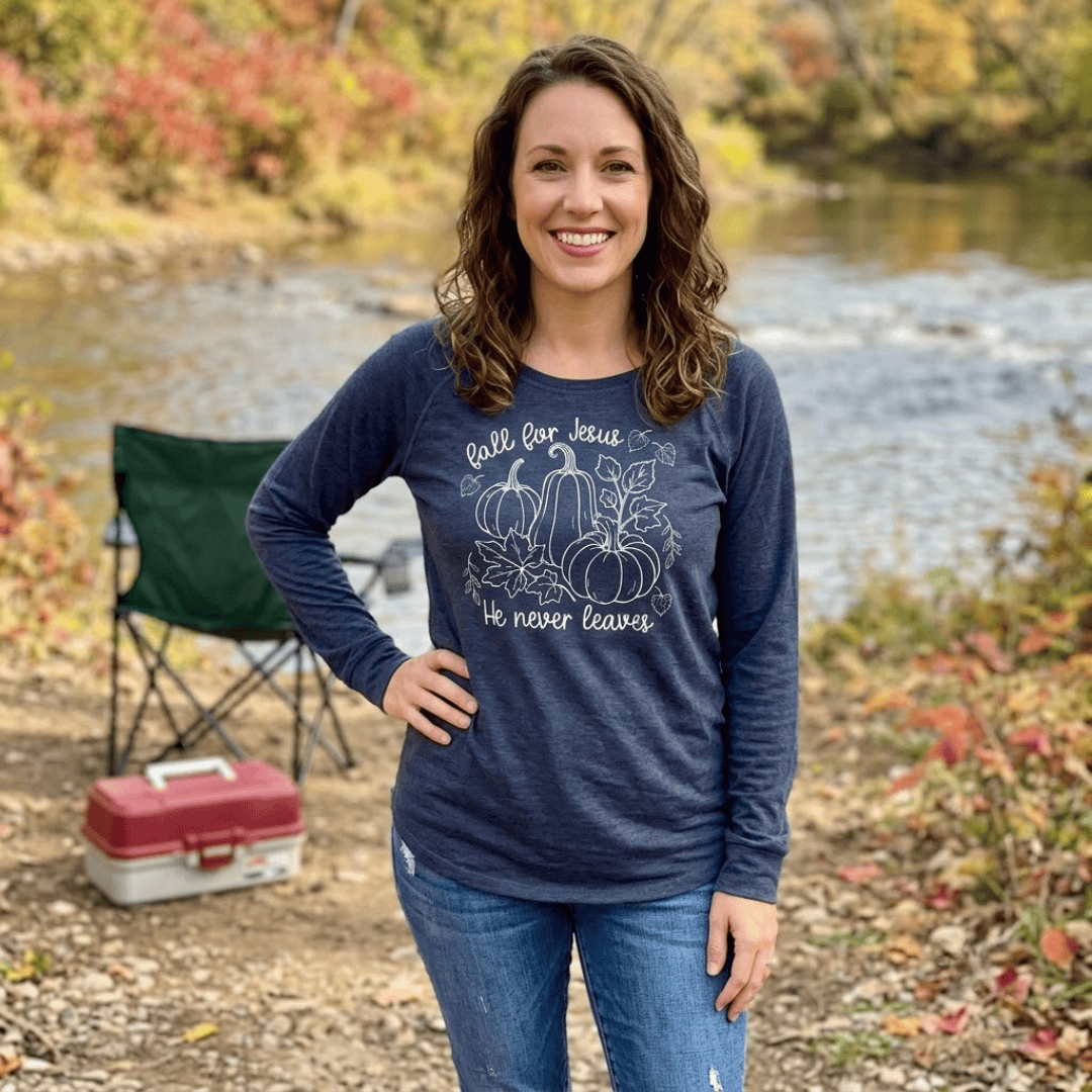 ellyandgrace DT132L Fall For Jesus Tunic Tee