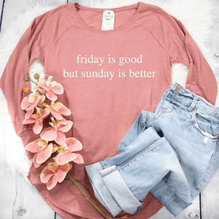 ellyandgrace DT132L Friday Is Good Tunic Tee