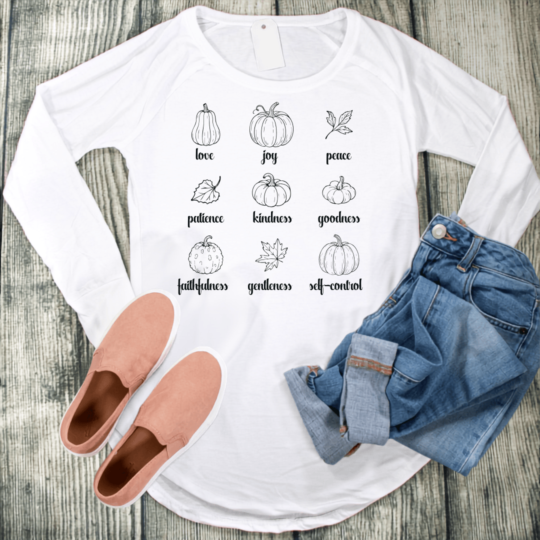 ellyandgrace DT132L Fruit Of The Spirit Pumpkins Tunic Tee