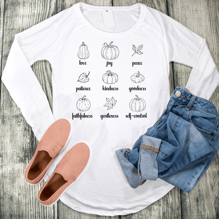 ellyandgrace DT132L Fruit Of The Spirit Pumpkins Tunic Tee