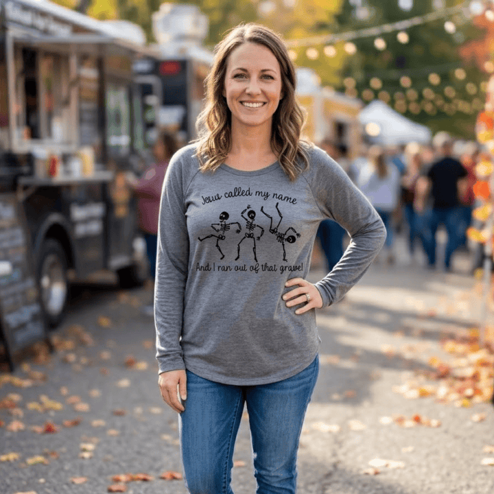 ellyandgrace DT132L I Ran Out Of That Grave Tunic Tee