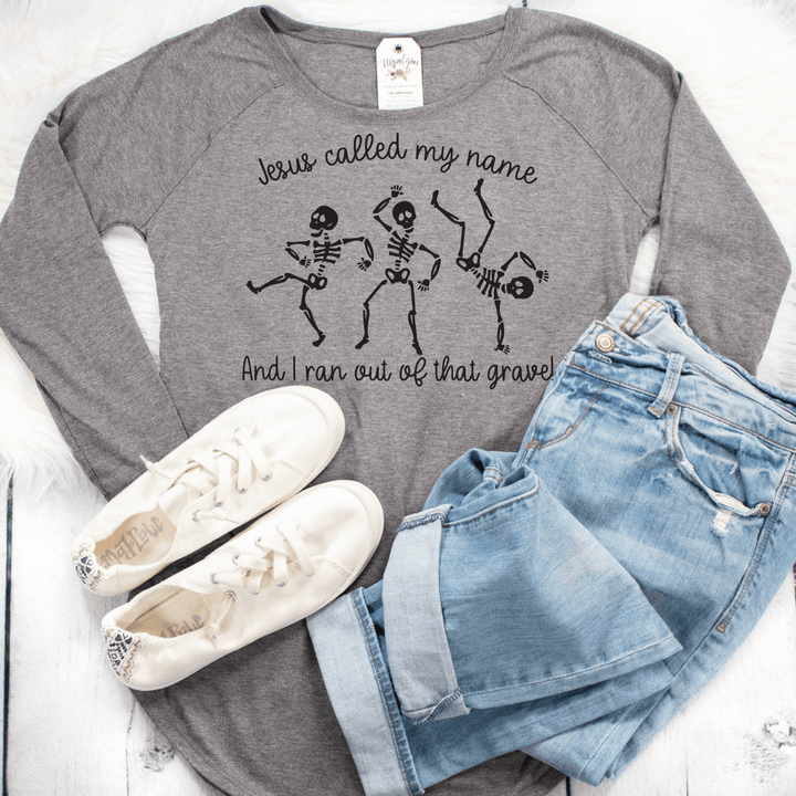 ellyandgrace DT132L I Ran Out Of That Grave Tunic Tee