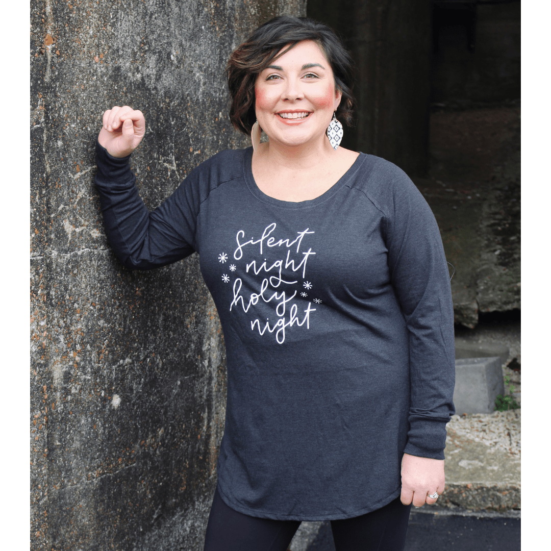 ellyandgrace DT132L Silent Night Tunic Tee