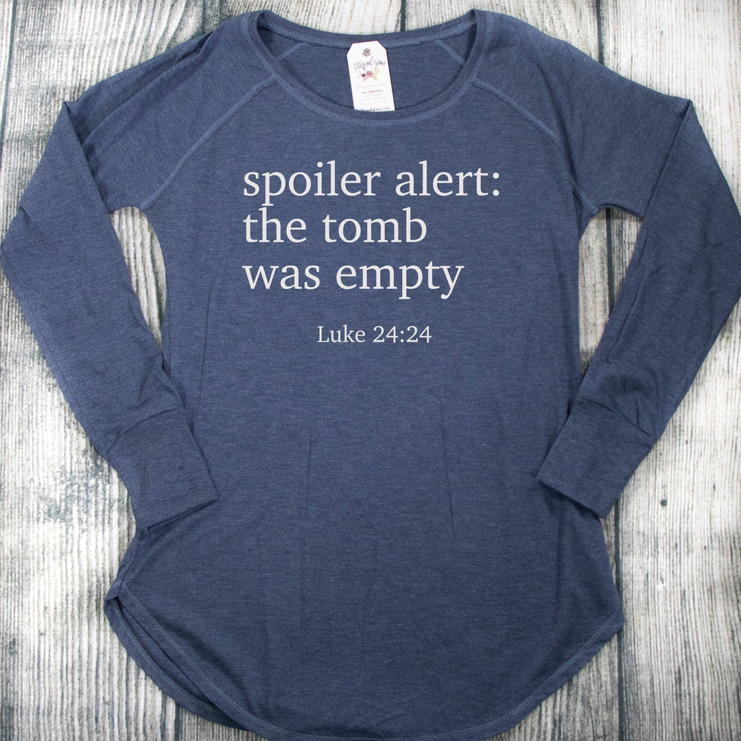 ellyandgrace DT132L Spoiler Alert: The Tomb was Empty Tunic Tee