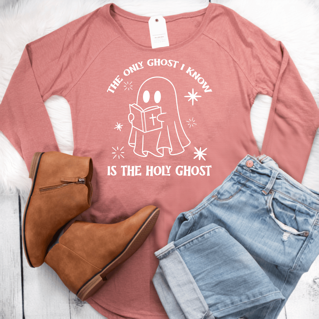 ellyandgrace DT132L The Only Ghost I Know Is The Holy Ghost Tunic Tee
