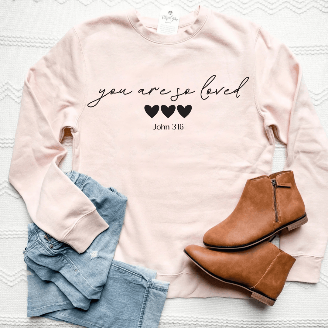 ellyandgrace DT6104 2025 You Are So Loved Classic Sweatshirt