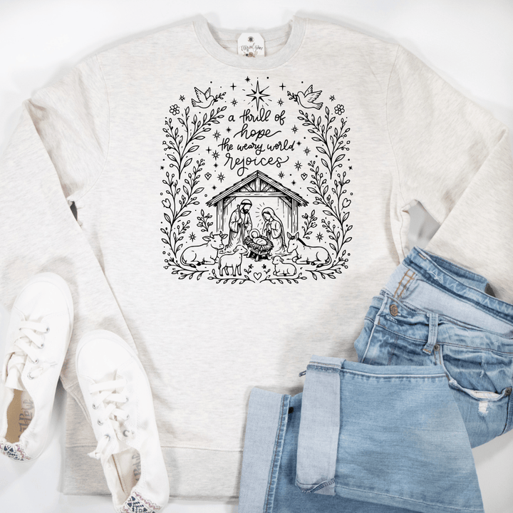 ellyandgrace DT6104 A Thrill Of Hope Classic Sweatshirt