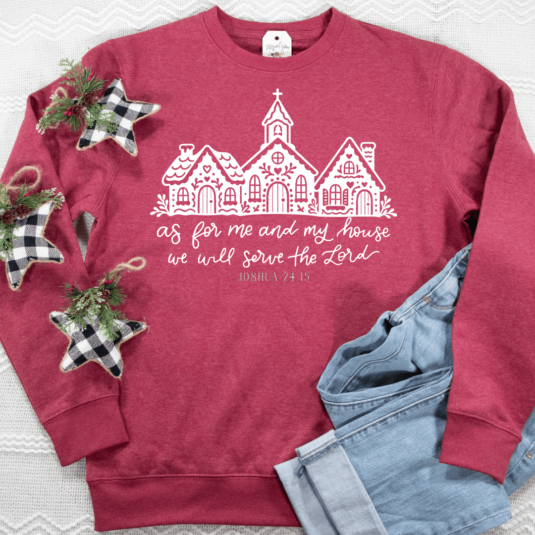 ellyandgrace DT6104 As For Me And My House Classic Sweatshirt