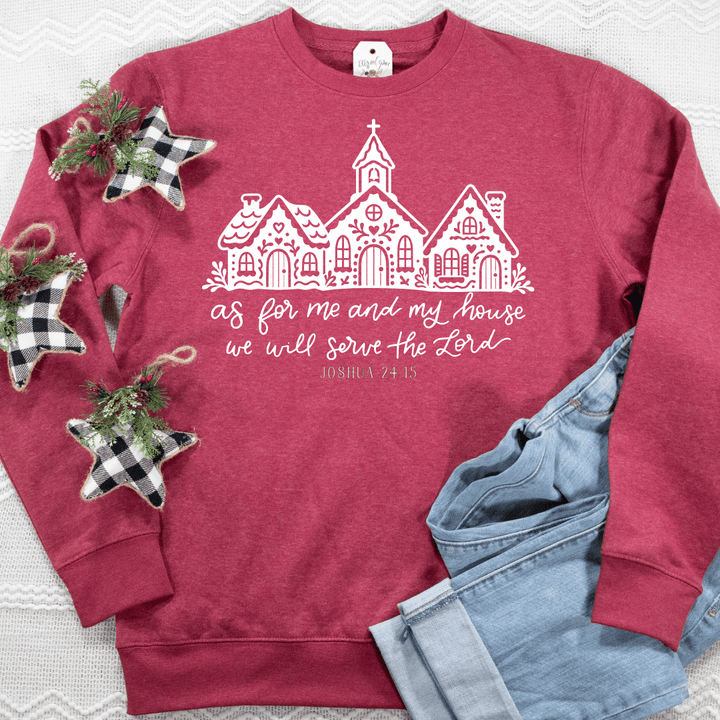 ellyandgrace DT6104 As For Me And My House Classic Sweatshirt
