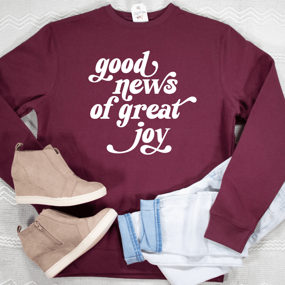 ellyandgrace DT6104 Good News Of Great Joy Classic Sweatshirt