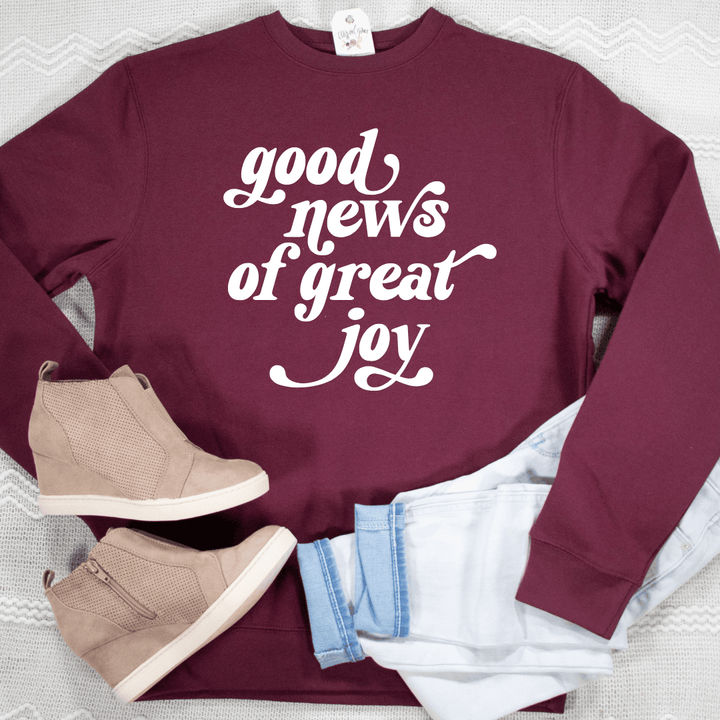 ellyandgrace DT6104 Good News Of Great Joy Classic Sweatshirt