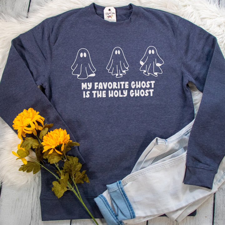 ellyandgrace DT6104 My Favorite Ghost Is The Holy Ghost NEW Classic Sweatshirt