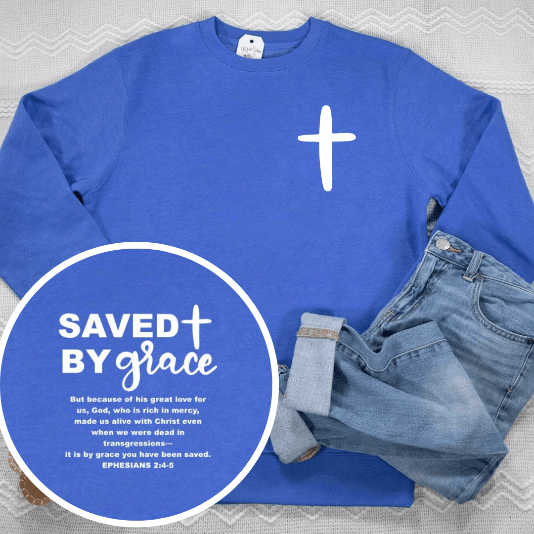 ellyandgrace DT6104 Saved By Grace Classic Sweatshirt