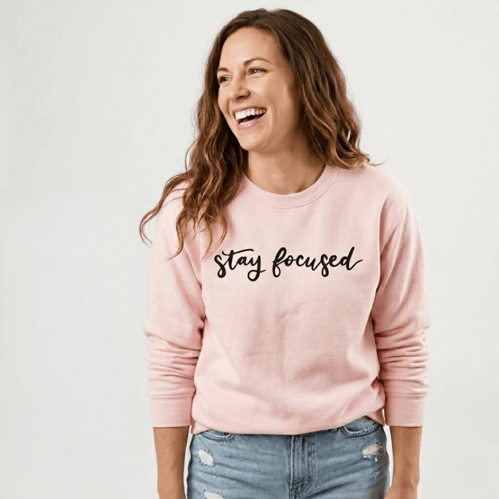 ellyandgrace DT6104 Stay Focused (Turn Your Eyes) Classic Sweatshirt