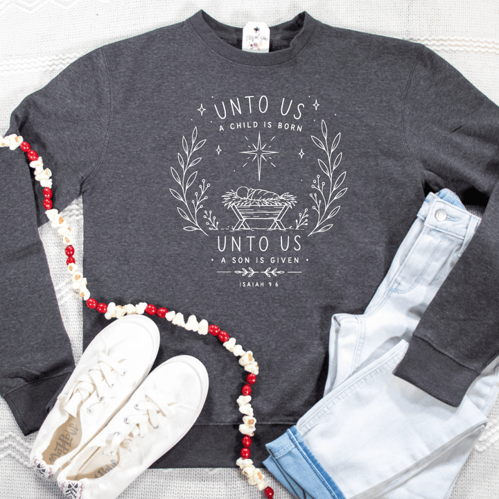 ellyandgrace DT6104 Unto Us Classic Sweatshirt