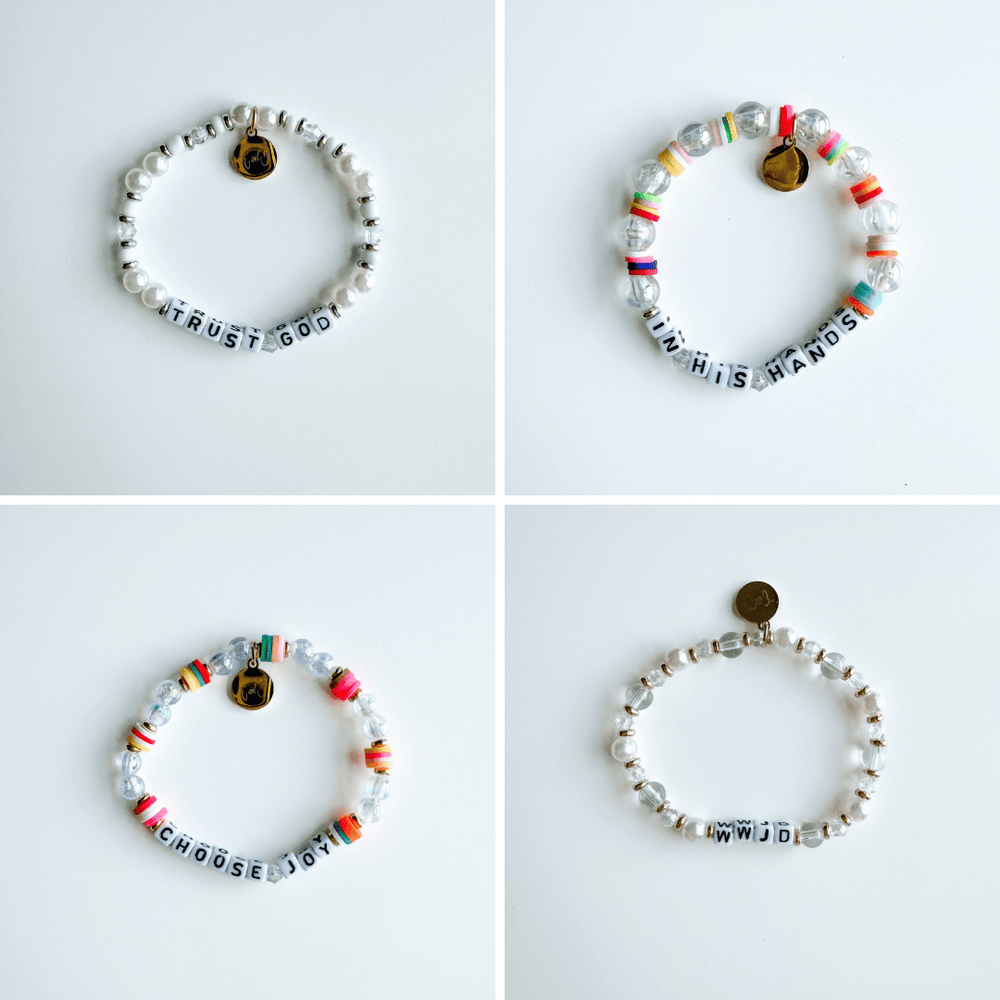 ellyandgrace Early Black Friday Bundle: 4-pack Inspirational Beaded Bracelets (Small)