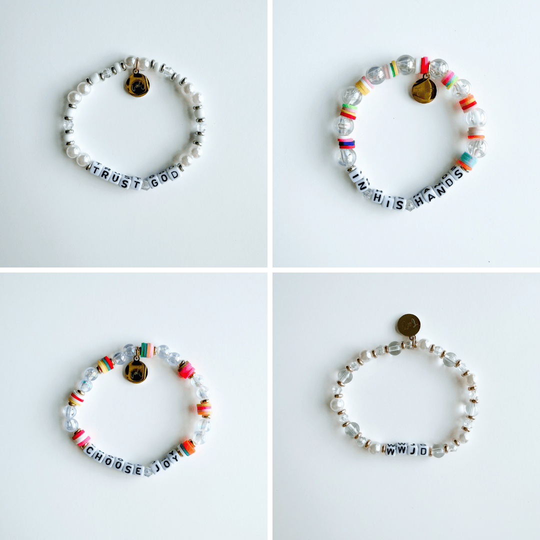ellyandgrace Early Black Friday Bundle: 4-pack Inspirational Beaded Bracelets (Small)