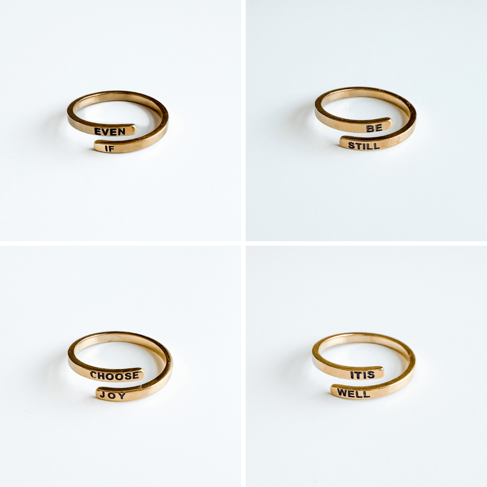 ellyandgrace Early Black Friday Bundle: 4-pack Inspirational Wrap Rings