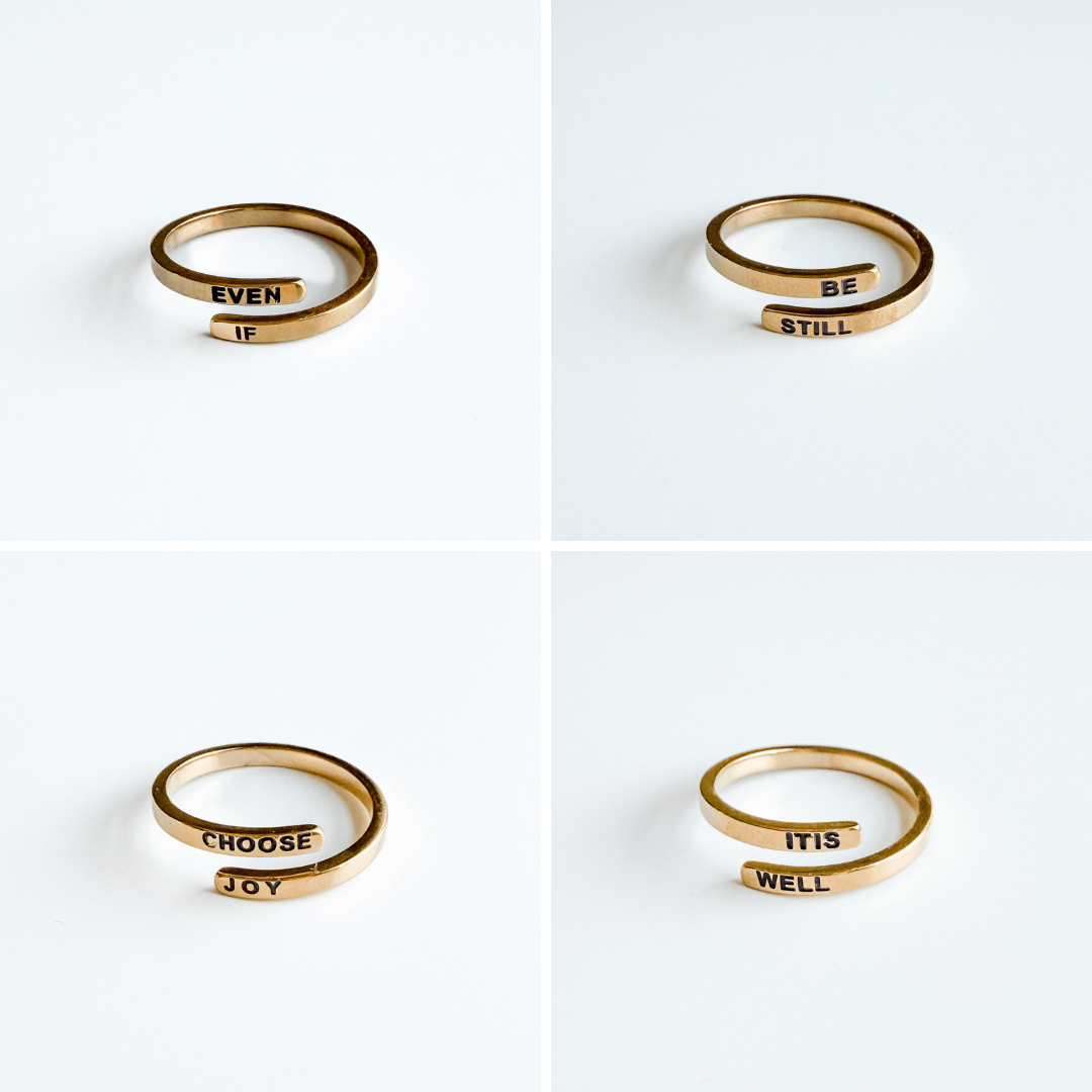 ellyandgrace Early Black Friday Bundle: 4-pack Inspirational Wrap Rings