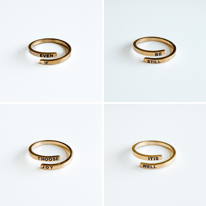 ellyandgrace Early Black Friday Bundle: 4-pack Inspirational Wrap Rings