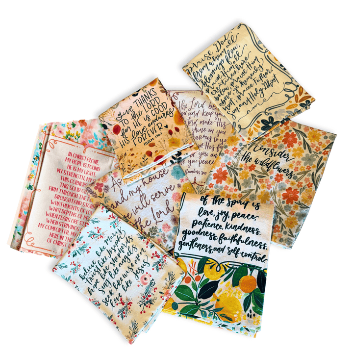ellyandgrace Early Black Friday Bundle: Eight Christian Tea Towels!