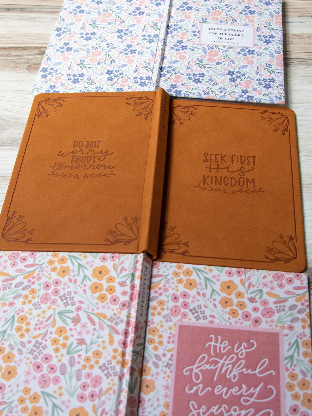 ellyandgrace EG-JOURNAL Three Journal Inspirational Journal Bundle: Do Everything, He is Faithful, Seek First