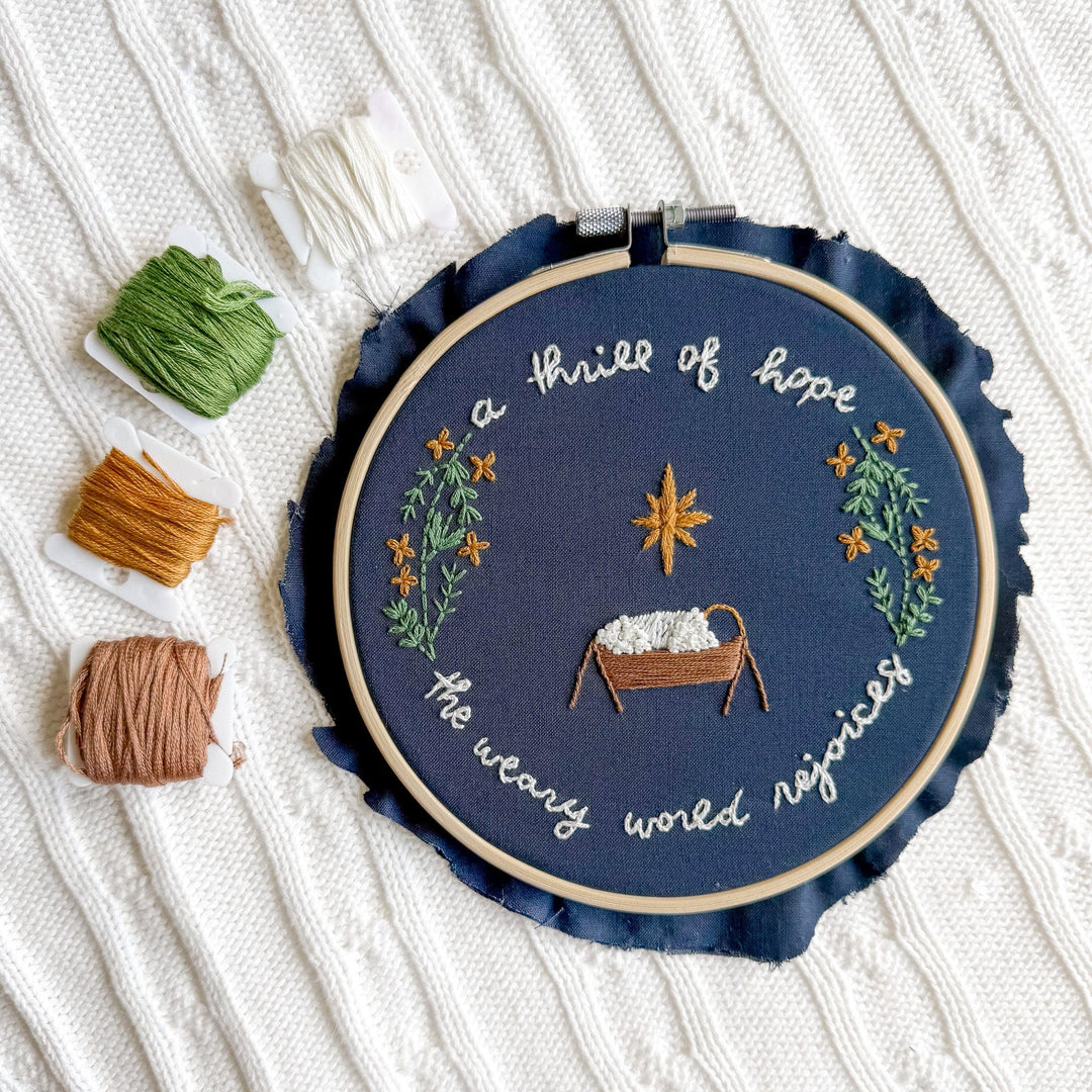 ellyandgrace Embroidery Kit A Thrill of Hope Embroidery Kit