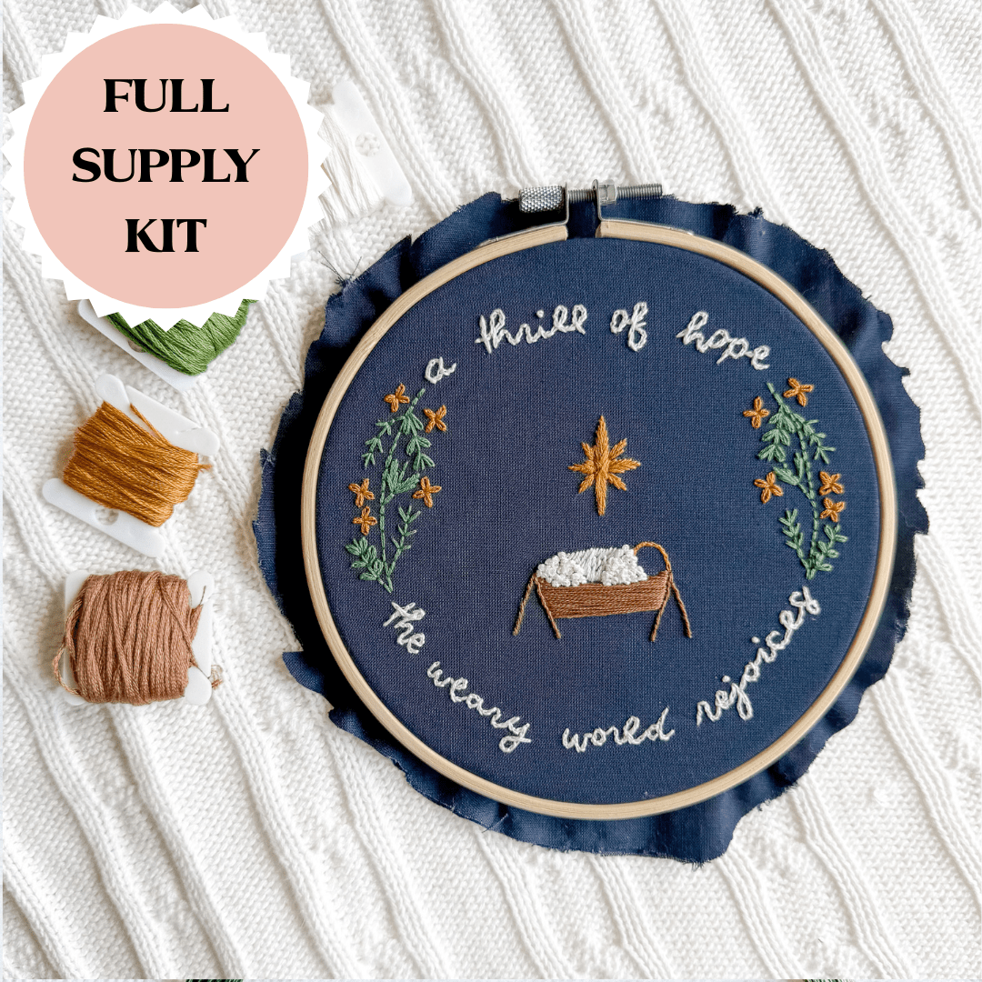 ellyandgrace Embroidery Kit A Thrill of Hope Embroidery Kit